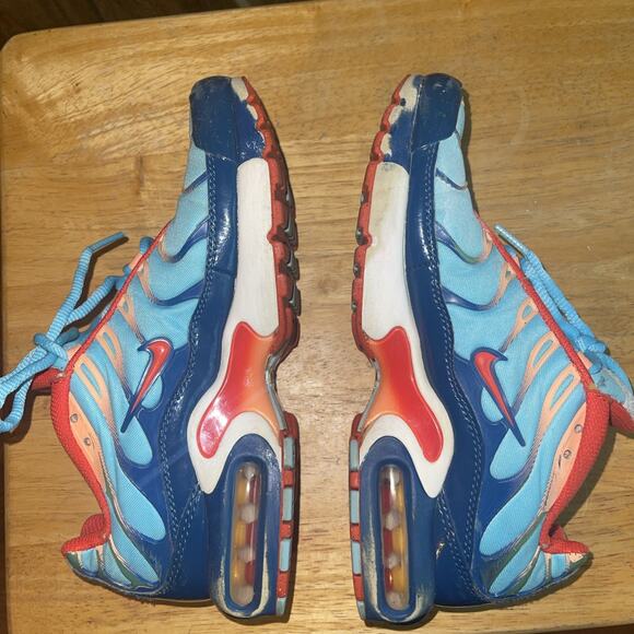 Nike Air Max Plus GS 'SWOOSH CHAIN' Blue Orange White CQ4816 400 GS Sz 5Y - Picture 7 of 8